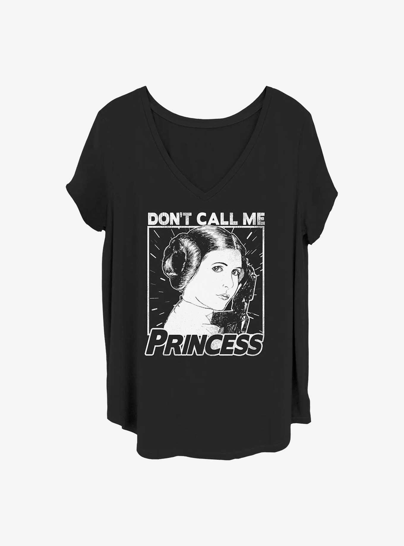 Star Wars Don't Call Me Princess Girls T-Shirt Plus Size, BLACK, hi-res