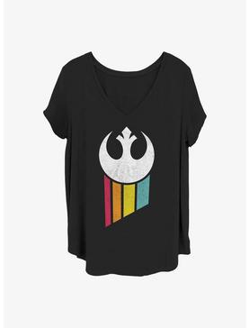 Star Wars Rainbow Rebel Logo Girls T-Shirt Plus Size, , hi-res