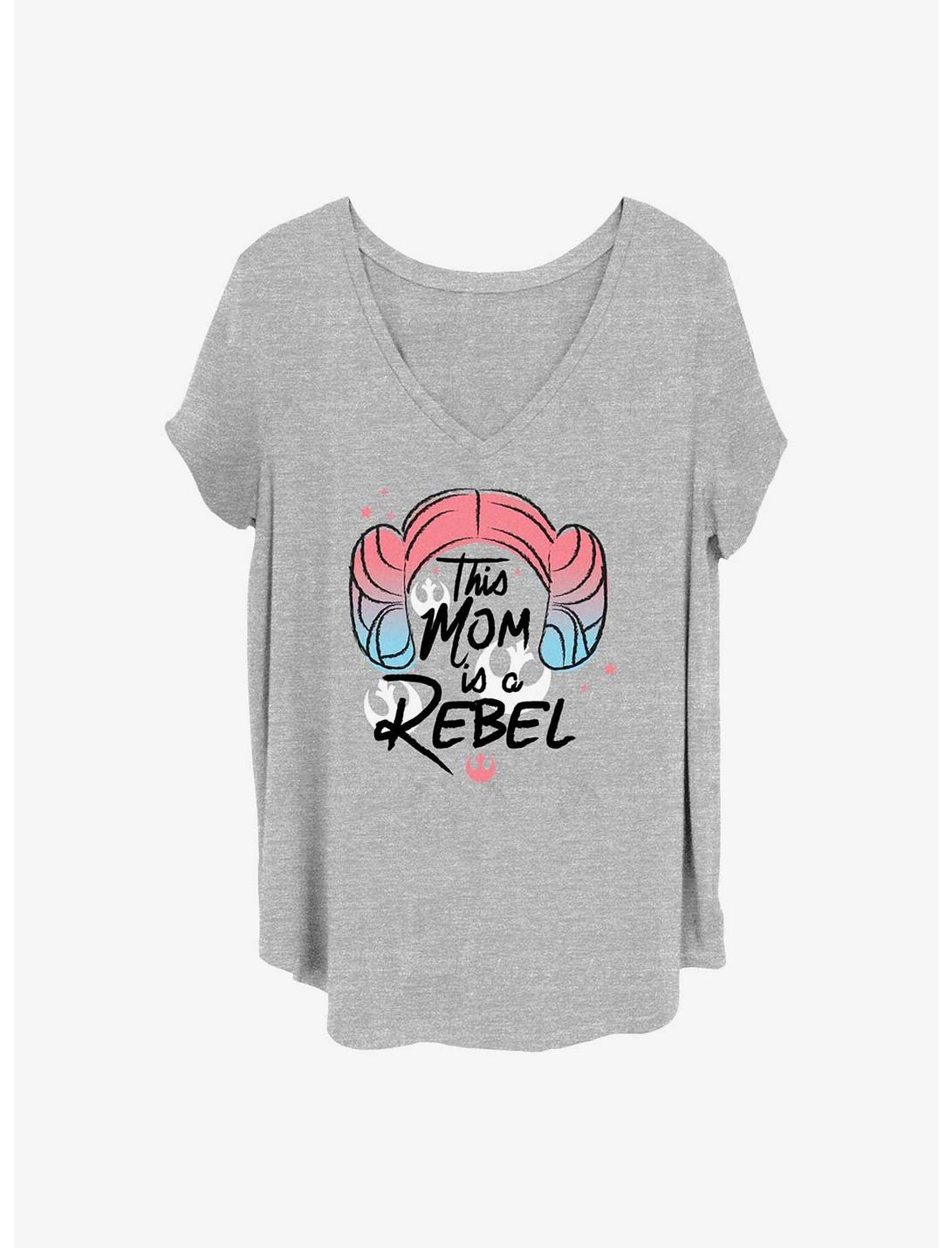 Star Wars Rebel Leia Mom Girls T-Shirt Plus Size, HEATHER GR, hi-res