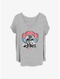 Star Wars Rebel Leia Mom Girls T-Shirt Plus Size, HEATHER GR, hi-res