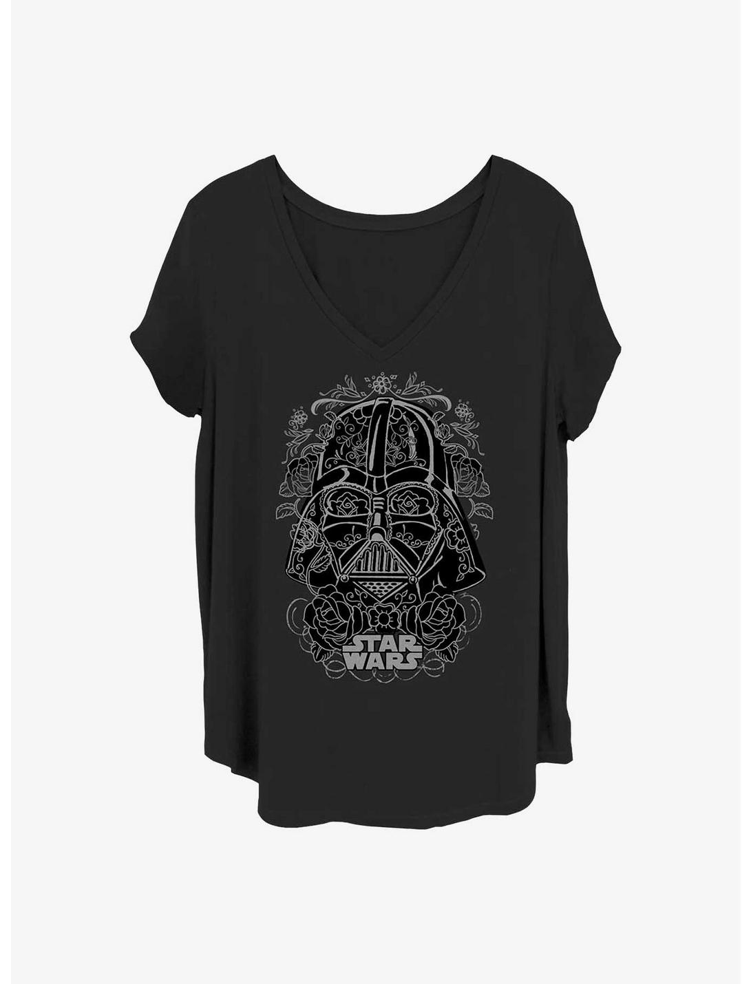 Star Wars Darth Sugar Skull Girls T-Shirt Plus Size, BLACK, hi-res
