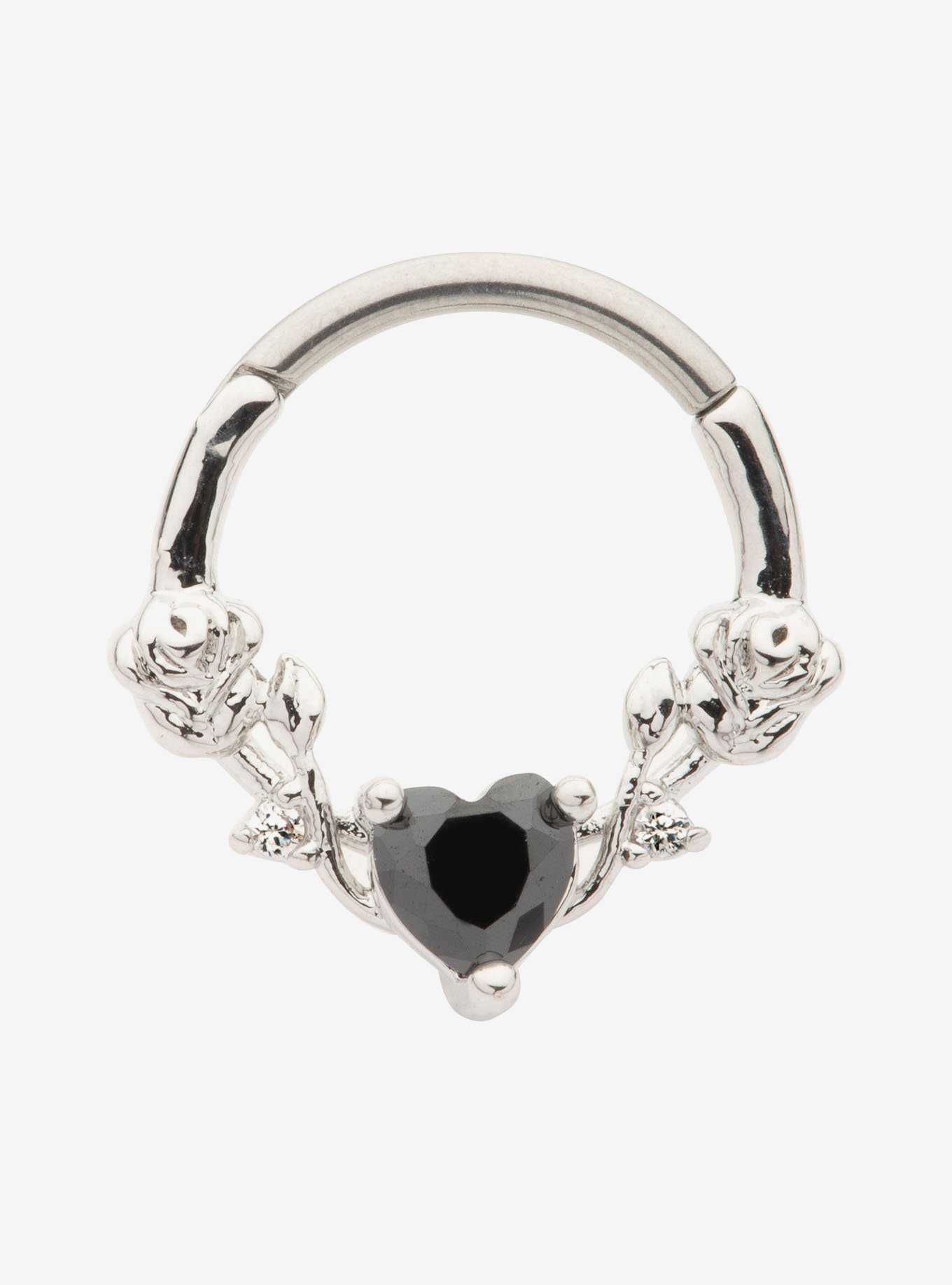 16G Steel Heart Rose Hinged Clicker, , hi-res