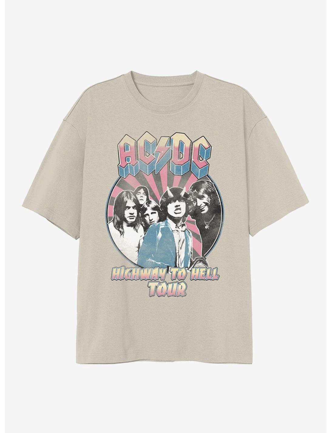 AC/DC Highway To Hell Tour Boyfriend Fit Girls T-Shirt, SAND, hi-res