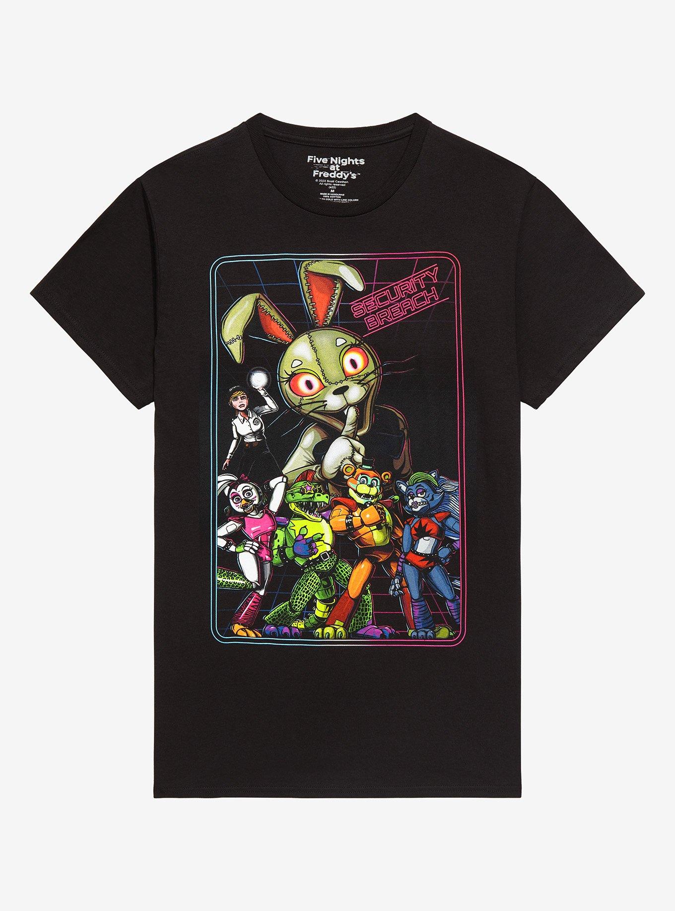 Five Nights At Freddy's: Security Breach Poster T-Shirt, BLACK, hi-res