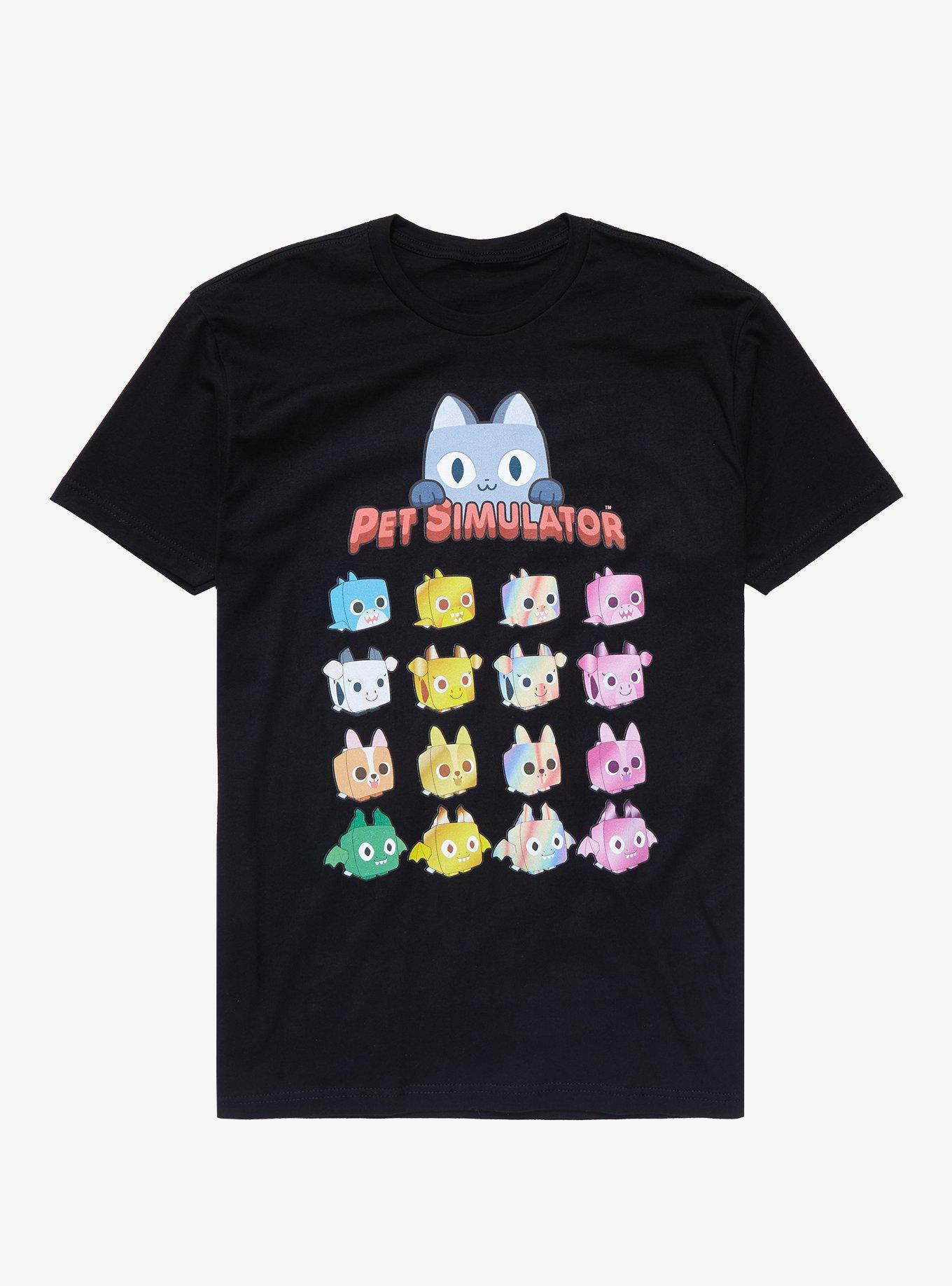 Roblox Pet Simulator X Kids Printed T-shirt Various Sizes 