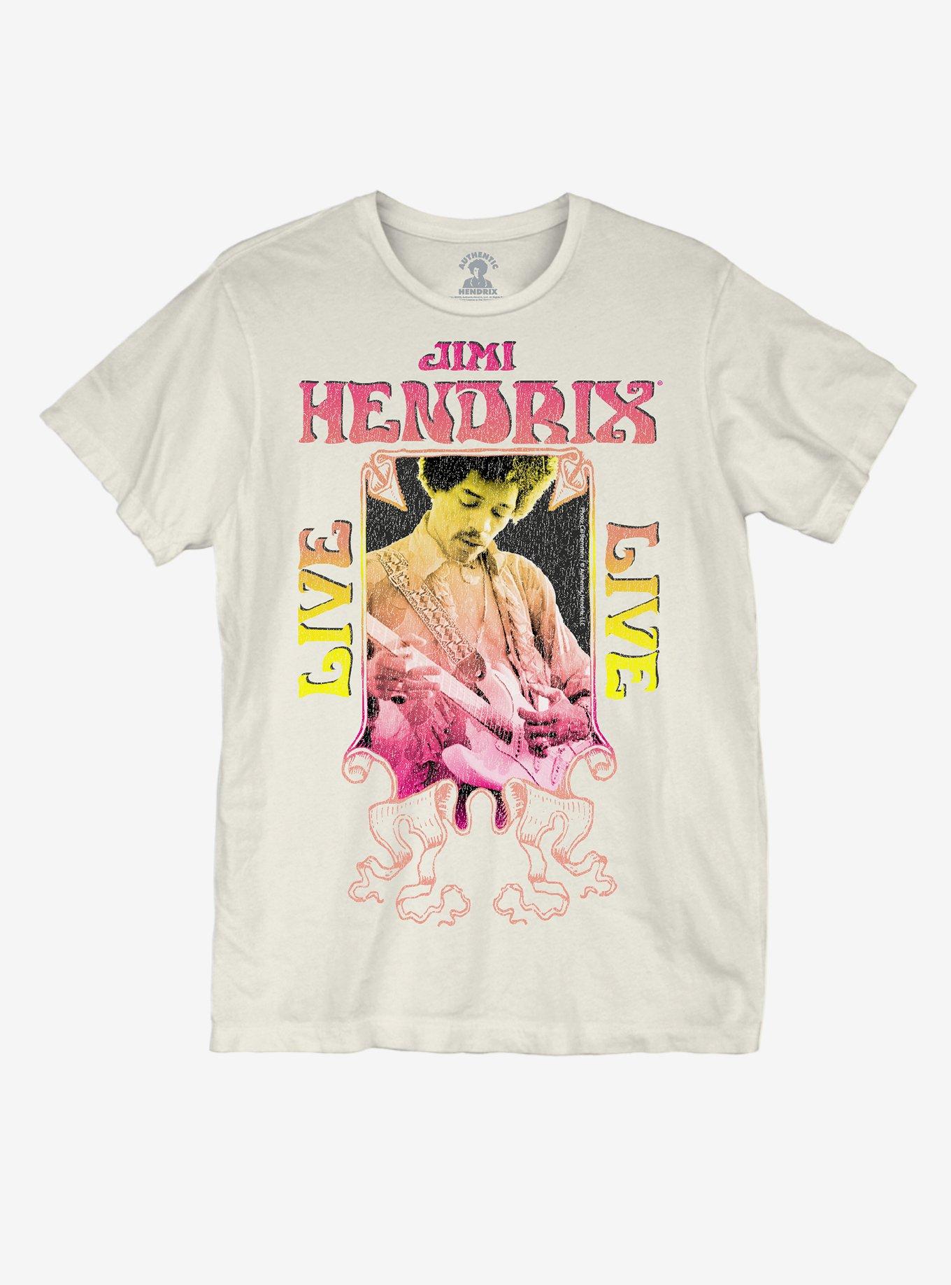 Jimi Hendrix Live Boyfriend Fit Girls T-Shirt, BRIGHT WHITE, hi-res