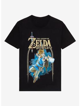 noir Zelda With Link T-Shirt The Legend of Zelda 