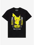 Pokemon Pikachu Lightning Bolts T-Shirt, BLACK, hi-res