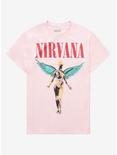 Nirvana In Utero Pastel Boyfriend Fit Girls T-Shirt, PINK, hi-res