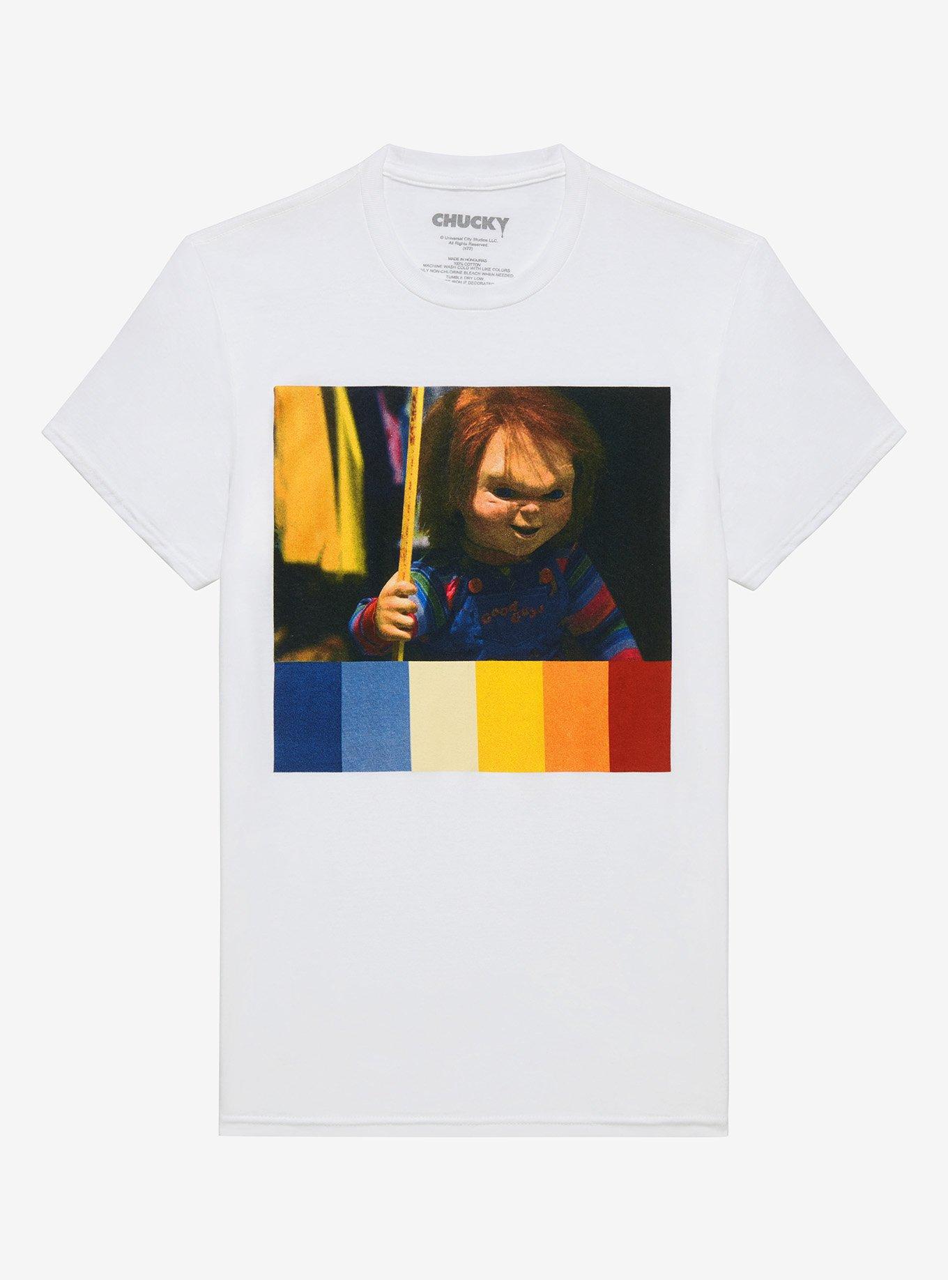 Child's Play Chucky Screen Shot Color Bar T-Shirt, MULTI, hi-res