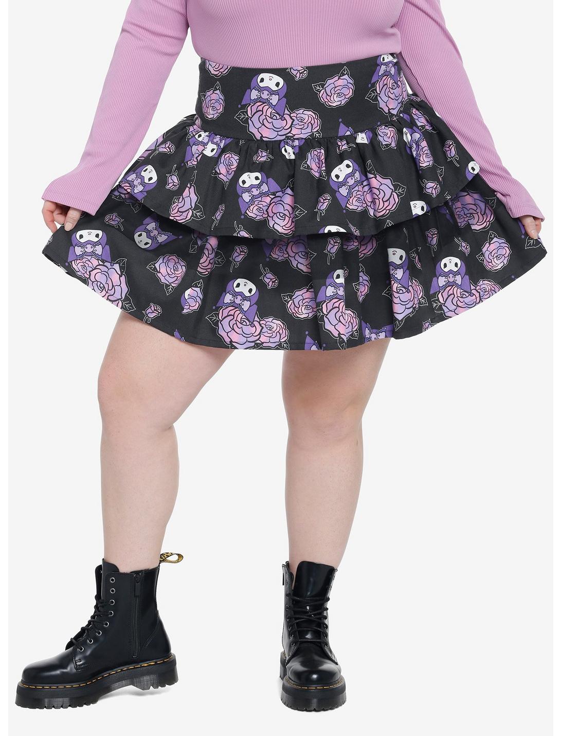Kuromi Butterfly Tiered Skirt Plus Size, MULTI, hi-res