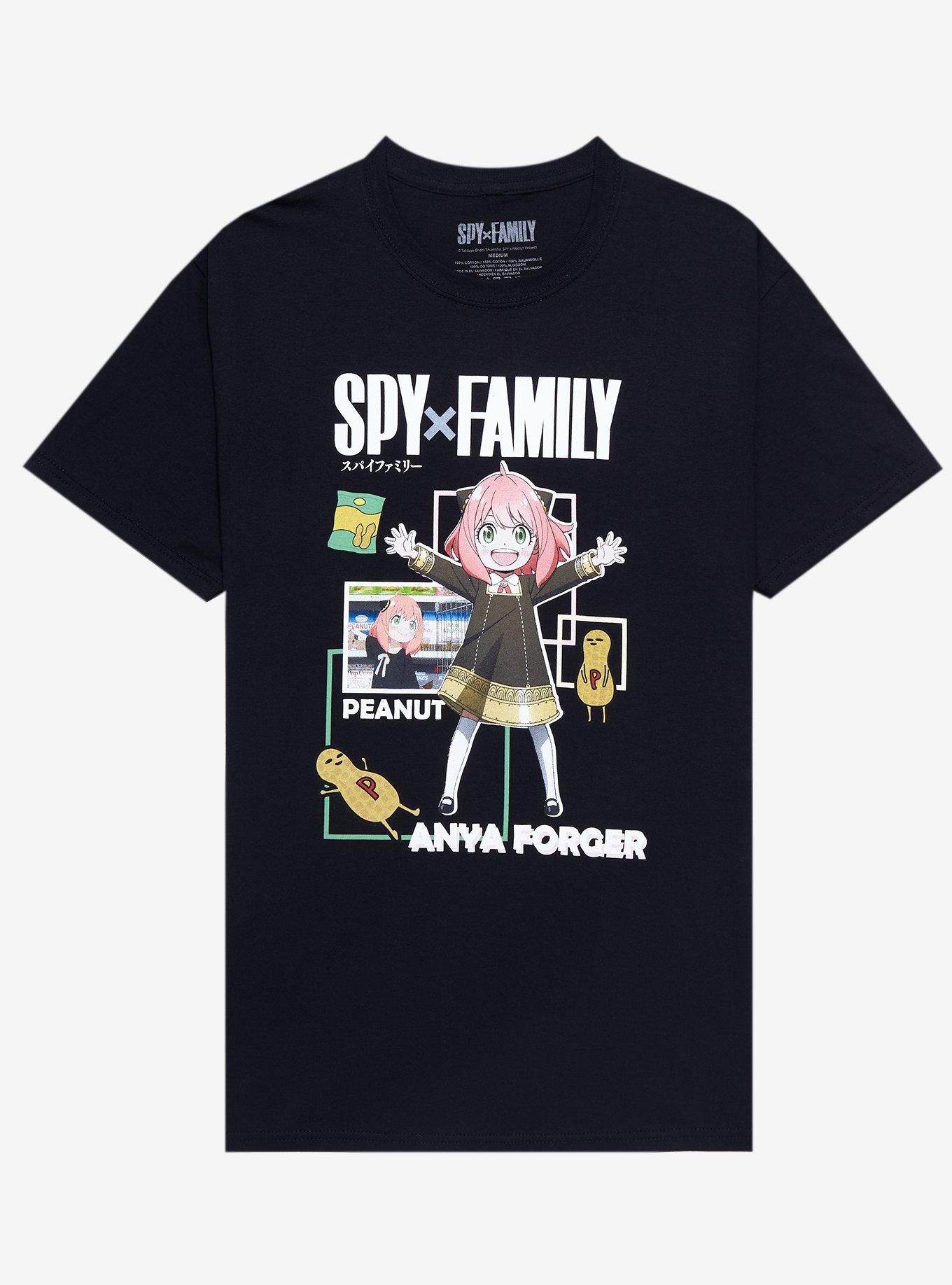 Spy X Family Anya Peanuts Collage T-Shirt, BLACK, hi-res