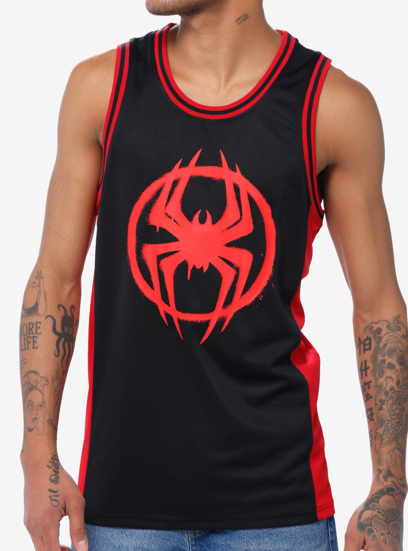 Marvel Spider-Man: Across The Spider-Verse Miles Basketball Jersey, BLACK, hi-res