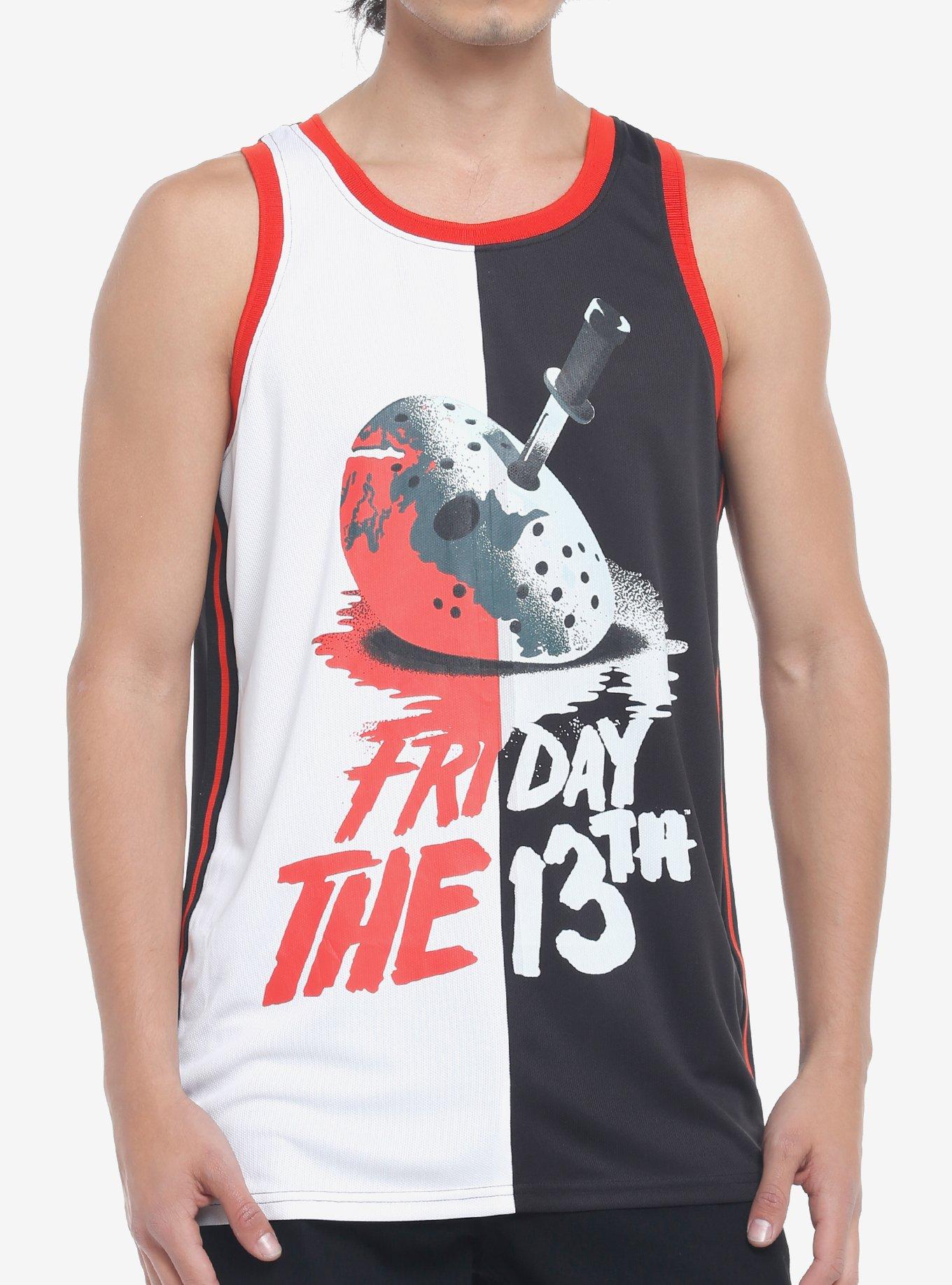 Hot Topic Friday The 13th Jason Mask Split Basketball Jersey | Mall of ...
