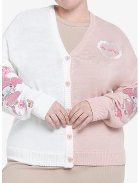 My Melody Pink & White Split Girls Cardigan Plus Size, , hi-res