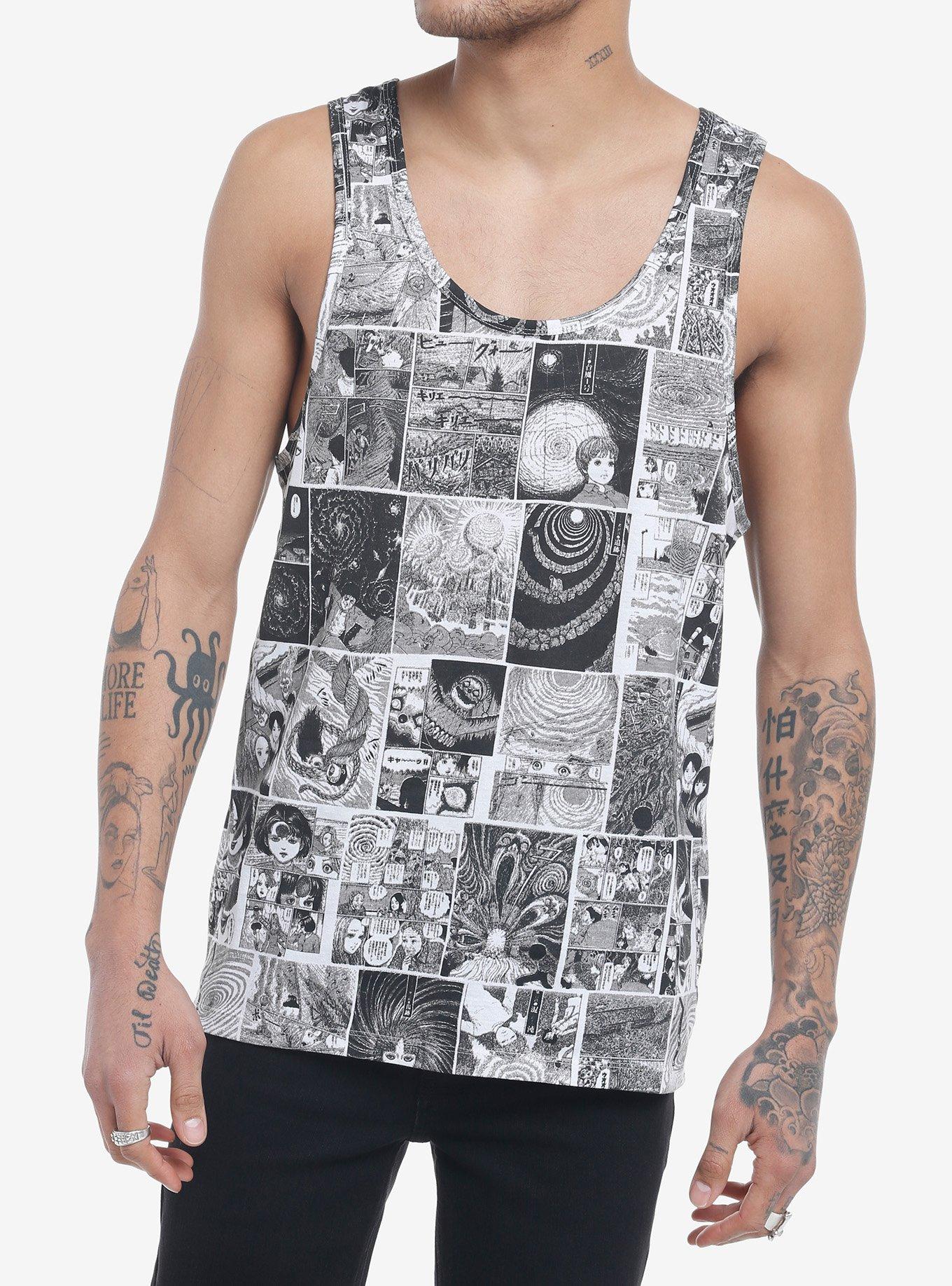 Junji Ito Uzumaki Panels Tank Top, MULTI, hi-res