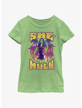 Marvel She-Hulk Tropical Portrait Youth Girls T-Shirt, , hi-res