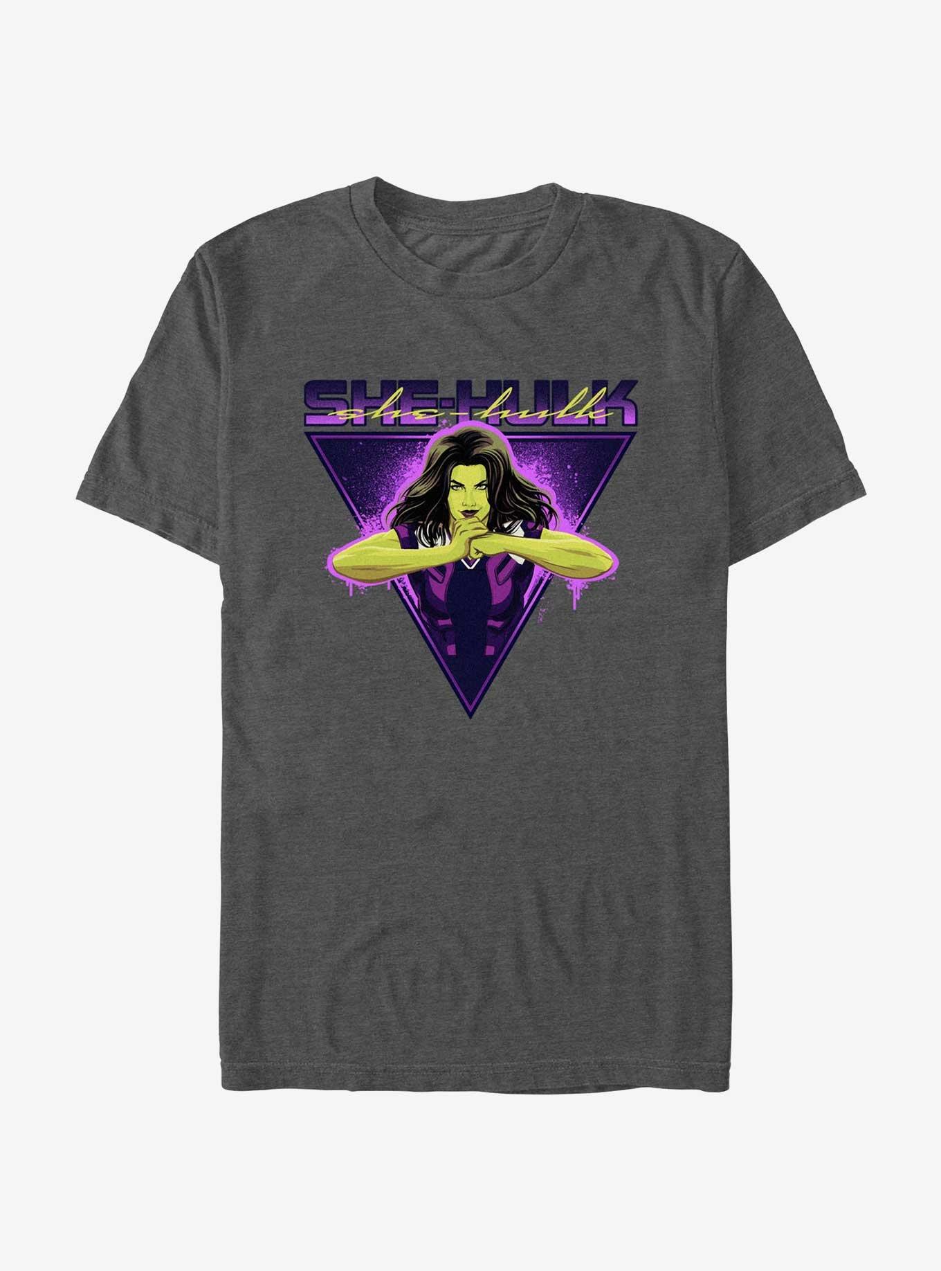 Marvel She-Hulk Triangular Portrait  T-Shirt, CHAR HTR, hi-res