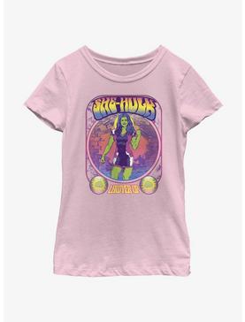 Plus Size Marvel She-Hulk Retro Portrait Youth Girls T-Shirt, , hi-res