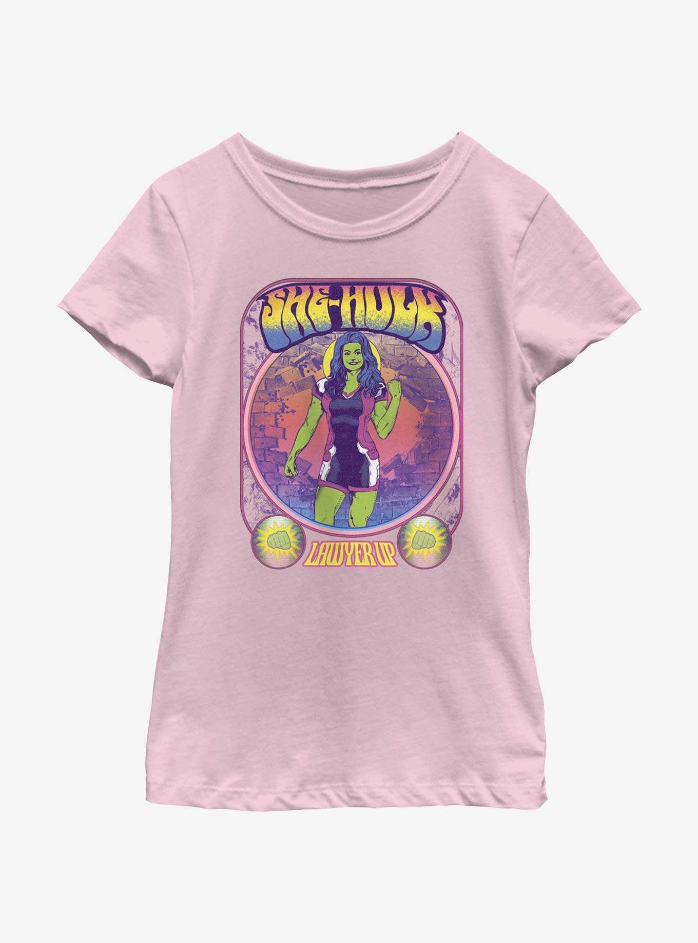 Marvel She-Hulk Retro Portrait Youth Girls T-Shirt, , hi-res