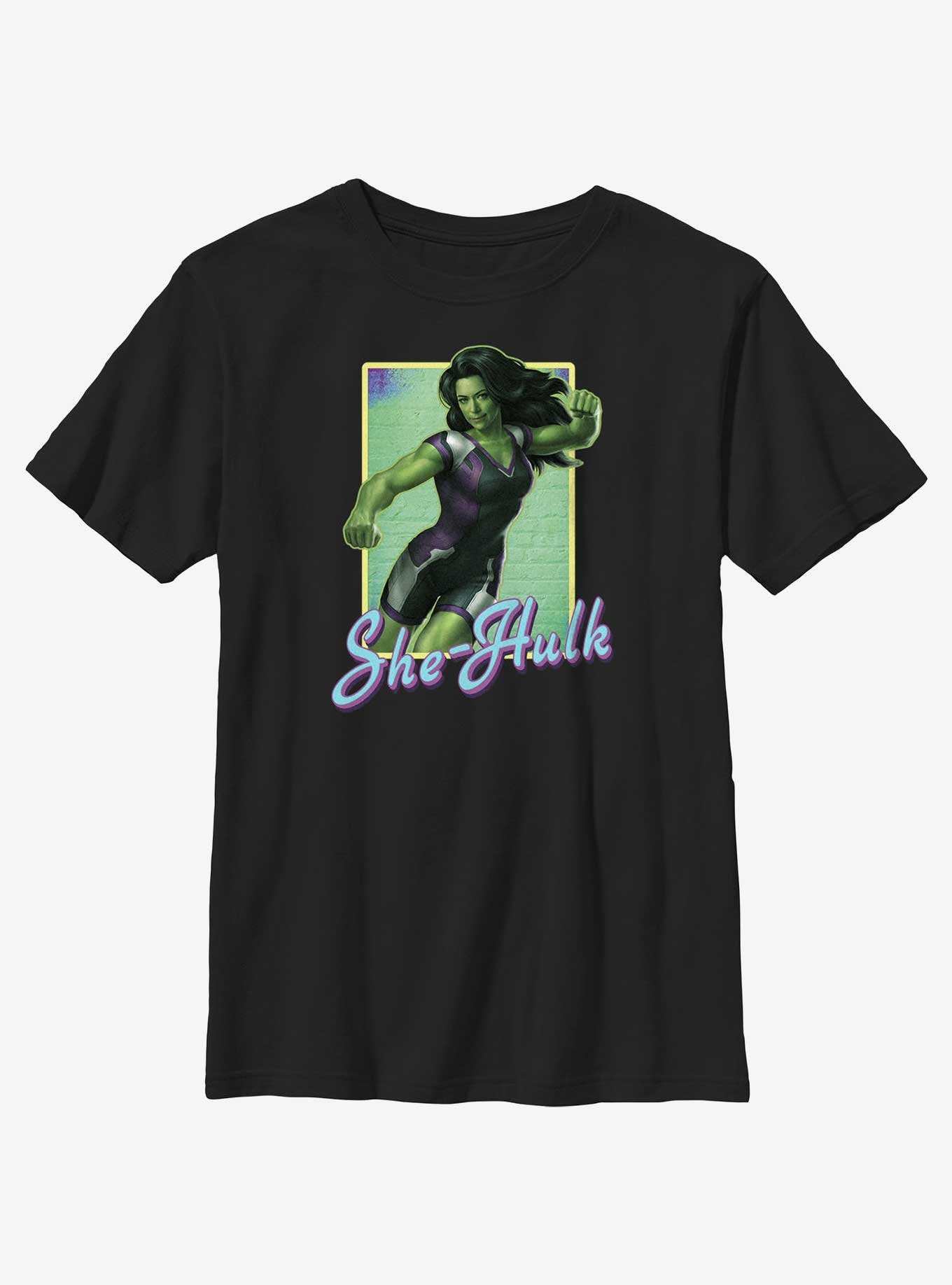 Marvel She-Hulk Punch Portrait Youth T-Shirt, , hi-res