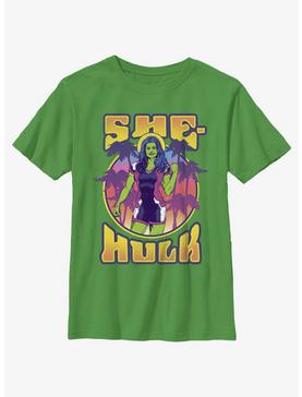 Marvel She-Hulk Tropical Portrait Youth T-Shirt, , hi-res