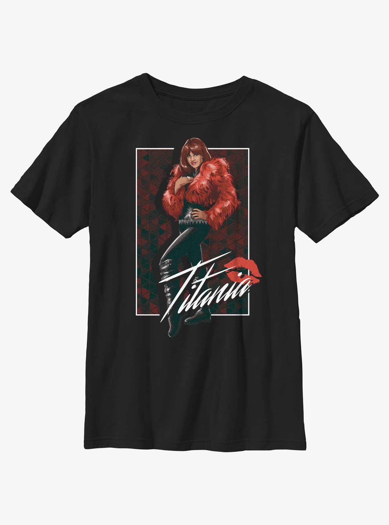 Marvel She-Hulk Titania Portrait Youth T-Shirt, BLACK, hi-res