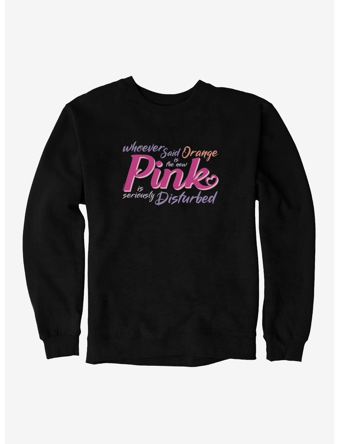 Legally Blonde Orange Is The New Pink Disturbed Sweatshirt, BLACK, hi-res