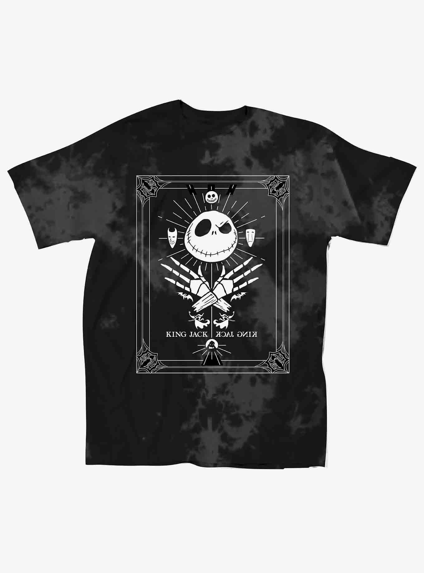 The Nightmare Before Christmas King Jack Tie-Dye Boyfriend Fit Girls T-Shirt, MULTI, hi-res