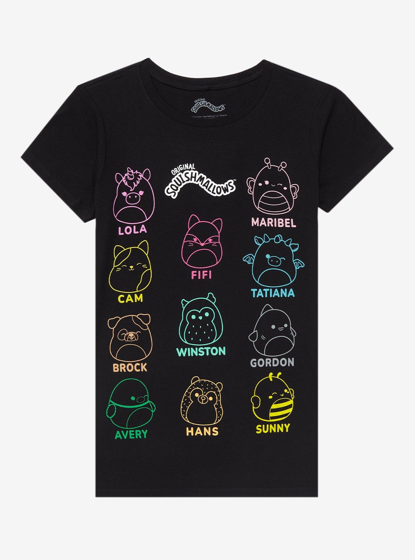 Squishmallows Character Grid Boyfriend Fit Girls T-Shirt, MULTI, hi-res