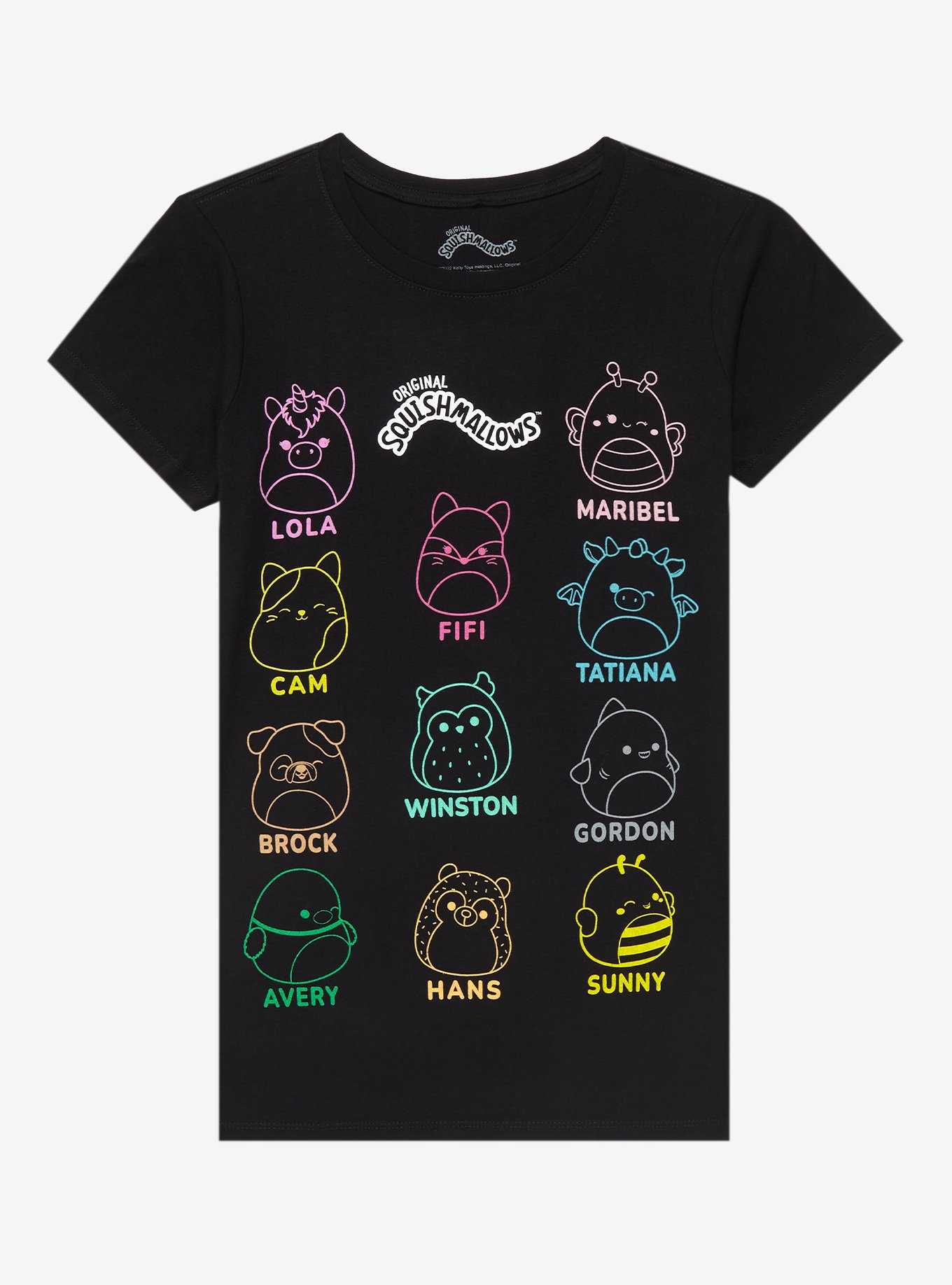 Squishmallows Character Grid Boyfriend Fit Girls T-Shirt, , hi-res