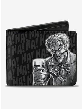 DC Comics The Joker Wine Glass Ha Ha Bifold Wallet, , hi-res