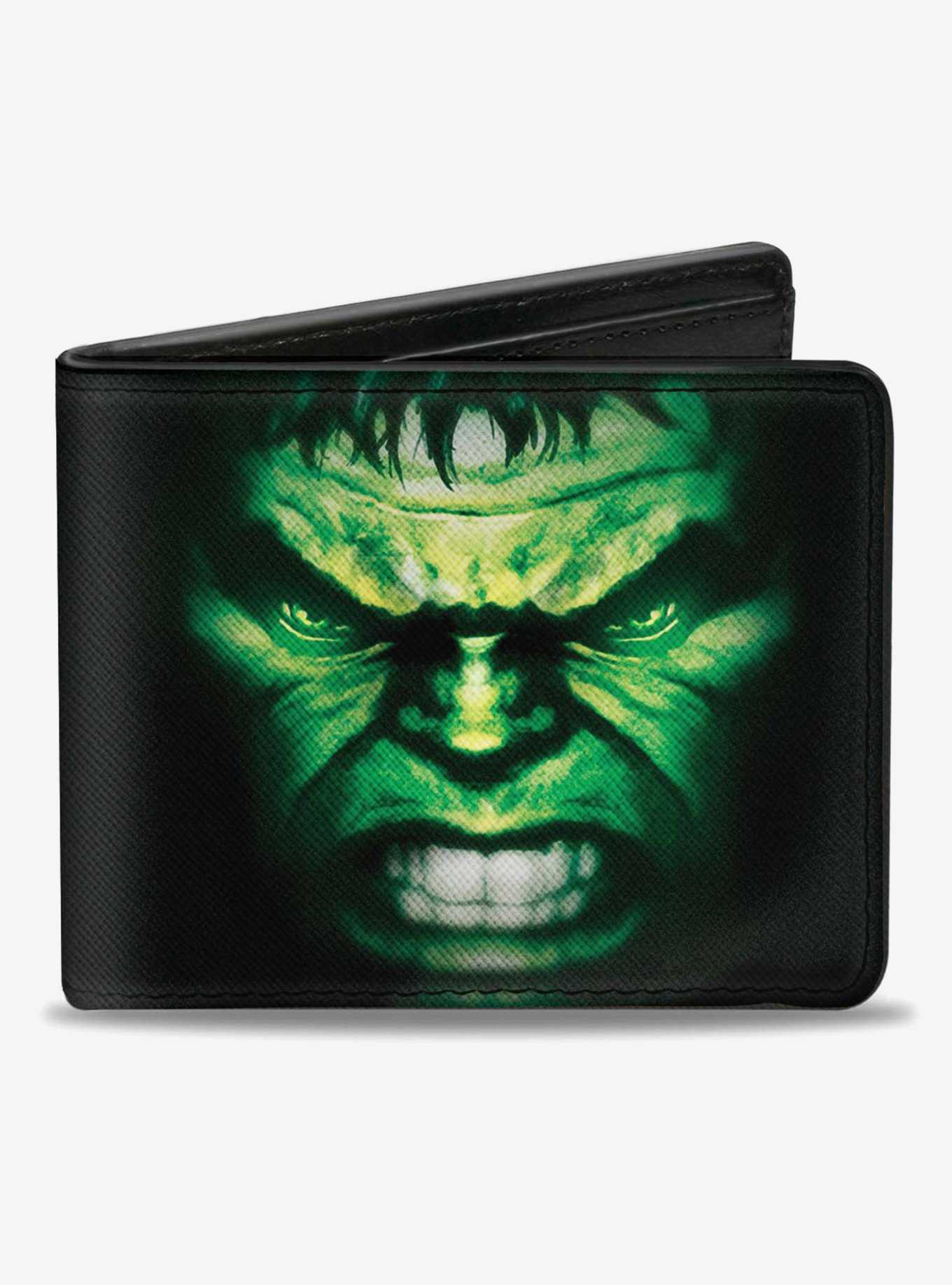 Marvel Hulk Face Close Up2 Text Bifold Wallet, , hi-res