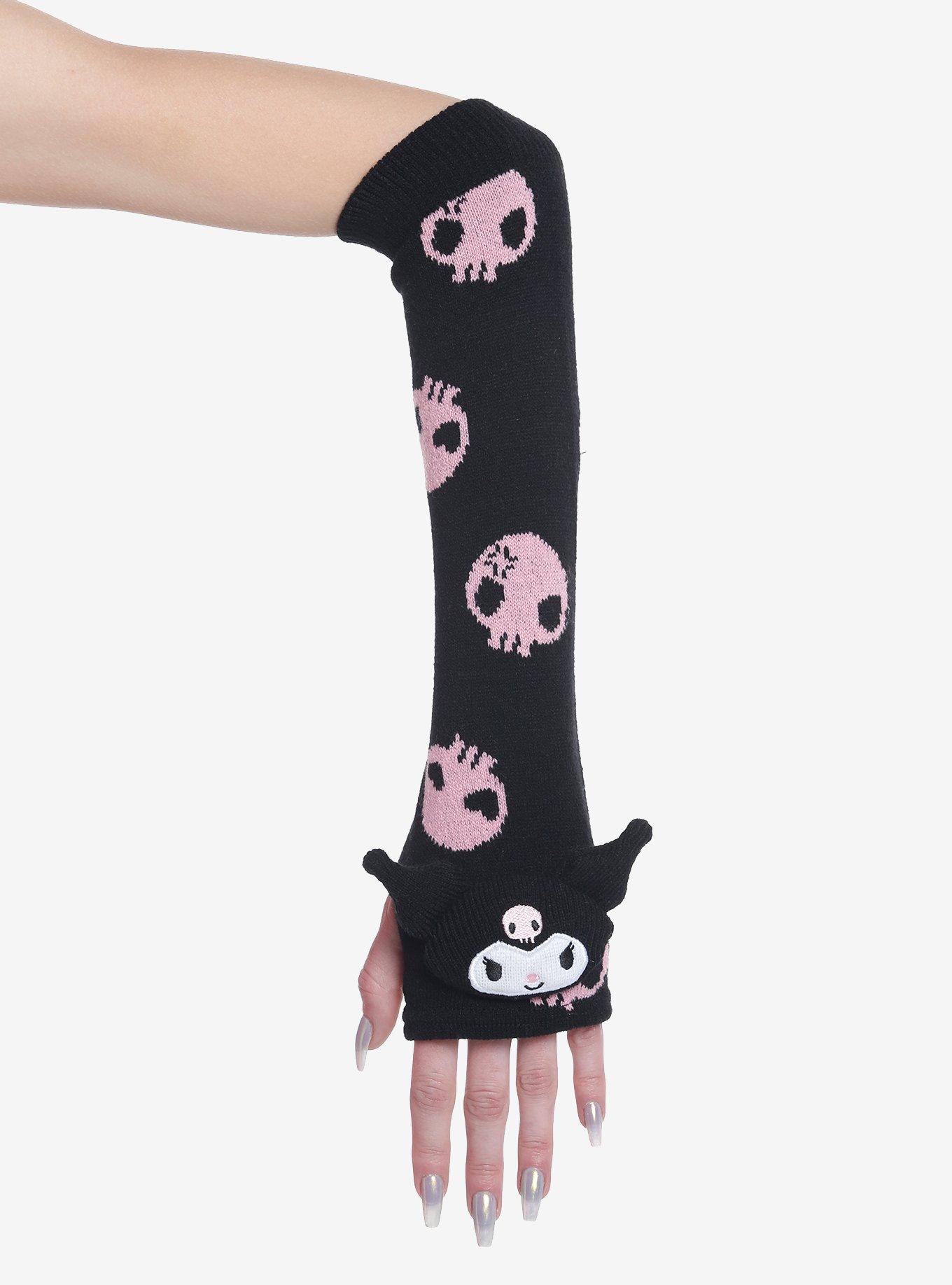 Kuromi Skull Plush 3D Arm Warmers | Hot Topic