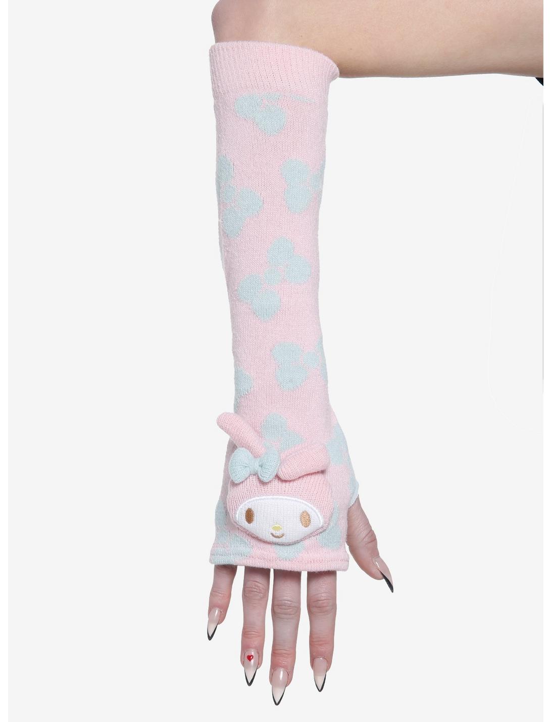 My Melody Bow Plush Arm Warmers, , hi-res