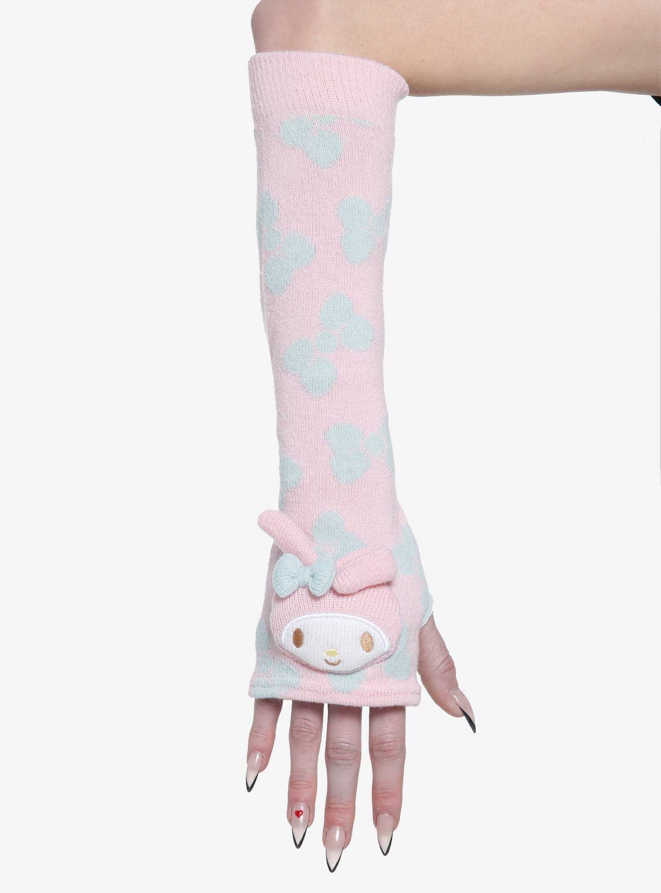 My Melody Bow Plush Arm Warmers, , hi-res