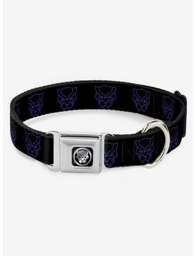 Plus Size Marvel Black Panther Avengers Icon Black Seatbelt Buckle Dog Collar, , hi-res