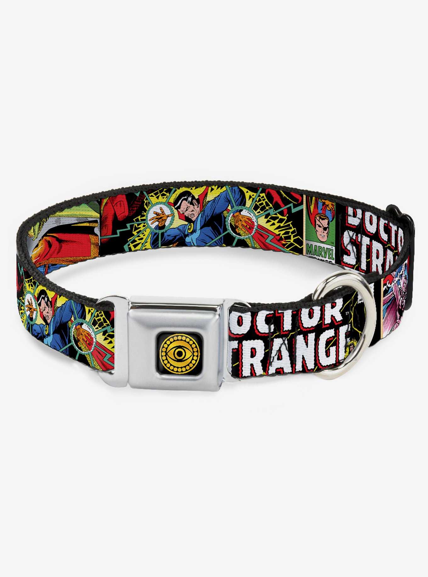 Marvel Doctor Strange Comic Book Title Seatbelt Buckle Dog Collar, , hi-res