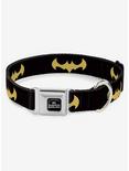 DC League of Super Pets Bat Logo Buckle Dog Collar, BLACK, hi-res
