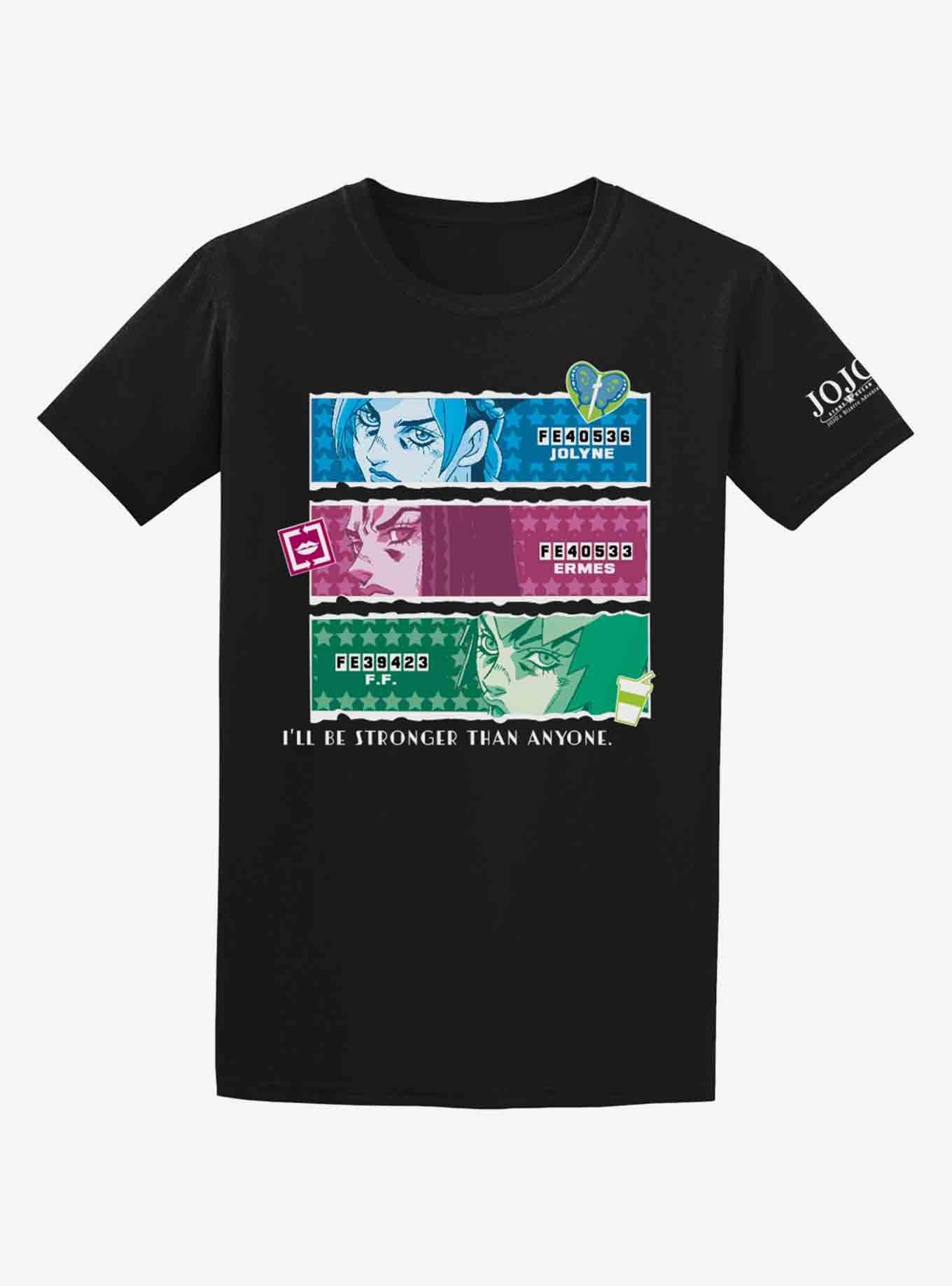 JoJo's Bizarre Adventure: Stone Ocean Trio Panel T-Shirt, BLACK, hi-res