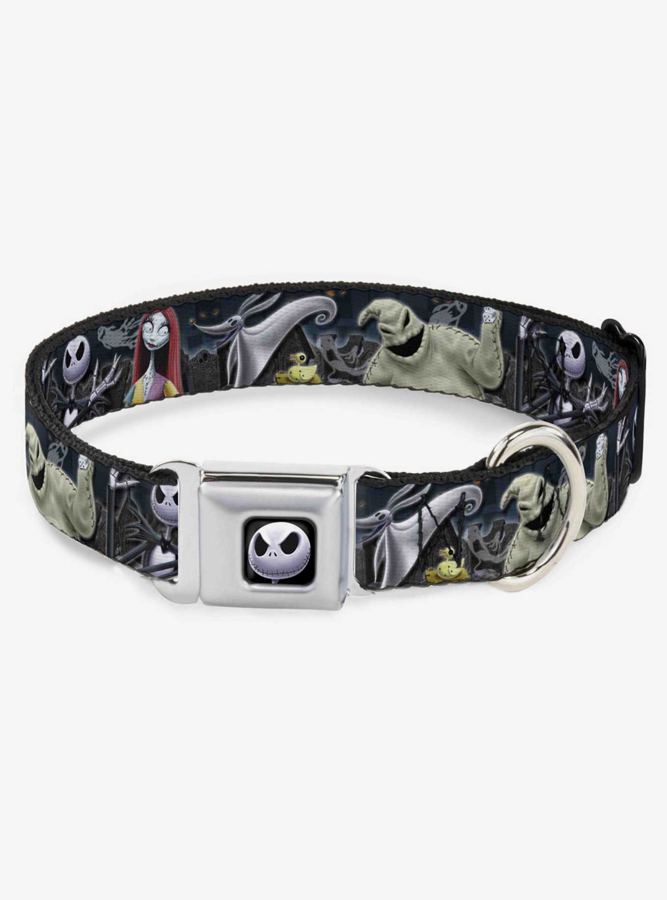 Disney Nightmare Before Christmas Character Group Cemetery Seatbelt Buckle Dog Collar, , hi-res