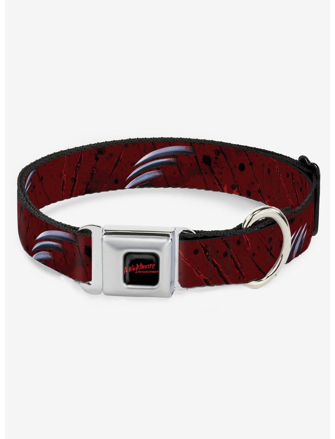A Nightmare on Elm Street Freddy's Hand Scratch Seatbelt Buckle Dog Collar, RED, hi-res