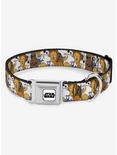 Plus Size Star Wars Character Poses Stacked Yellow Seatbelt Buckle Dog Collar, MULTI, hi-res