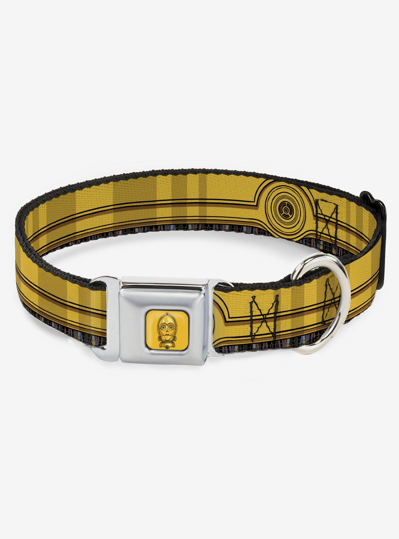 Star Wars C3PO Wires Bounding Seatbelt Buckle Dog Collar, , hi-res