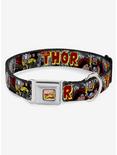 Marvel The Mighty Thor Action Poses Seatbelt Buckle Dog Collar, MULTI, hi-res