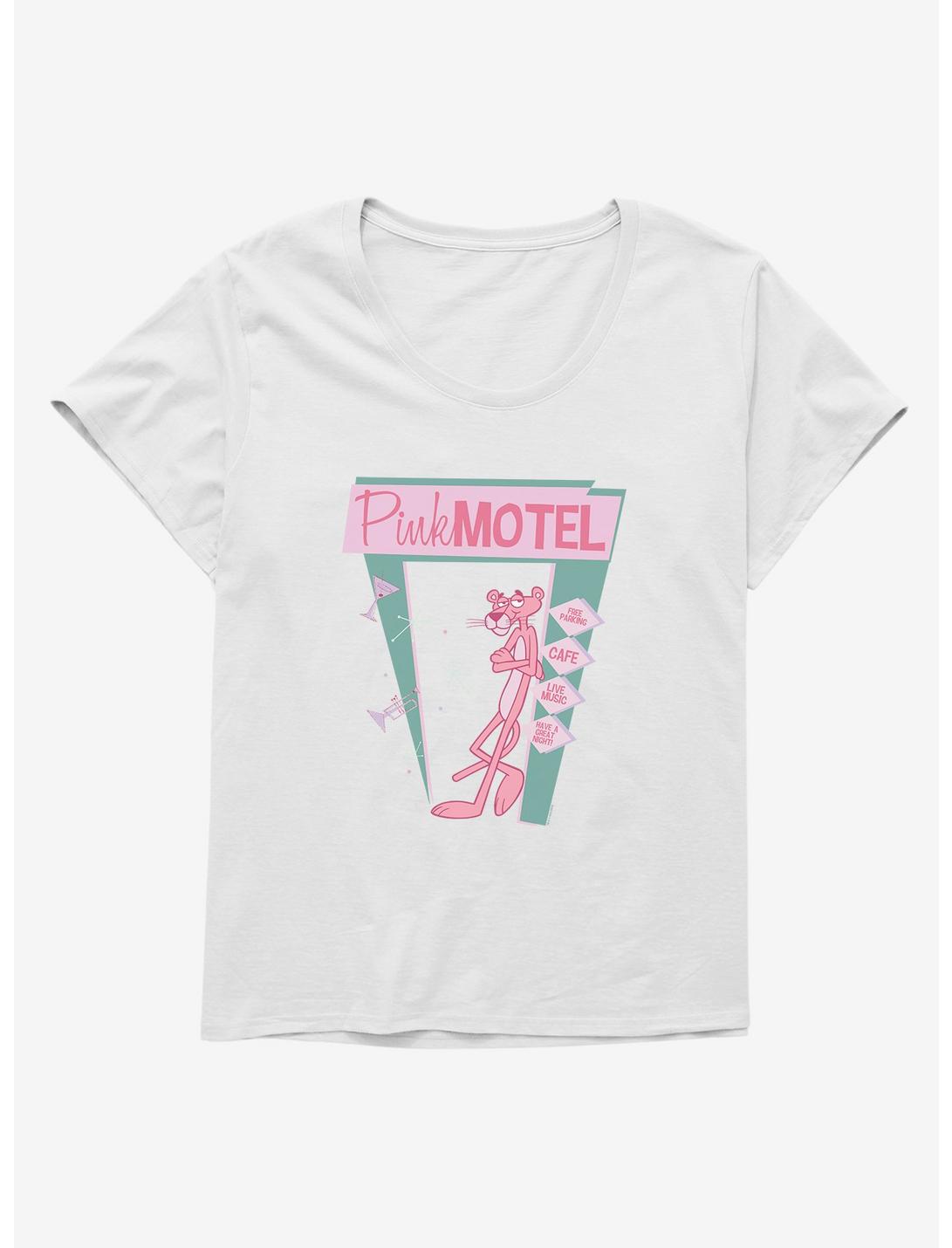 Pink Panther Pink Motel Womens T-Shirt Plus Size, WHITE, hi-res