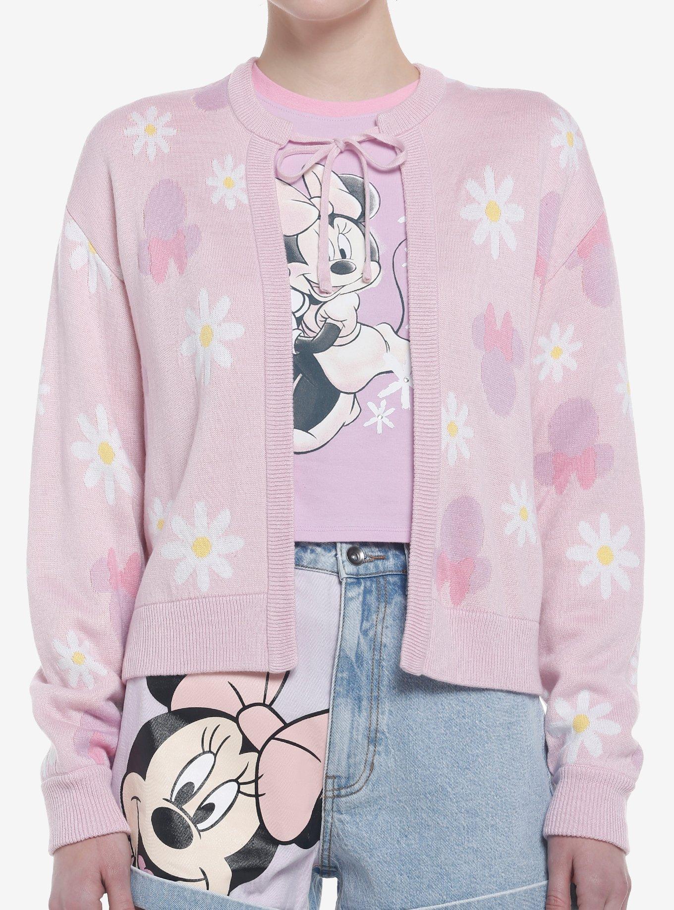 Her Universe Disney Minnie Mouse Y2K Tie-Front Skimmer Cardigan, , hi-res