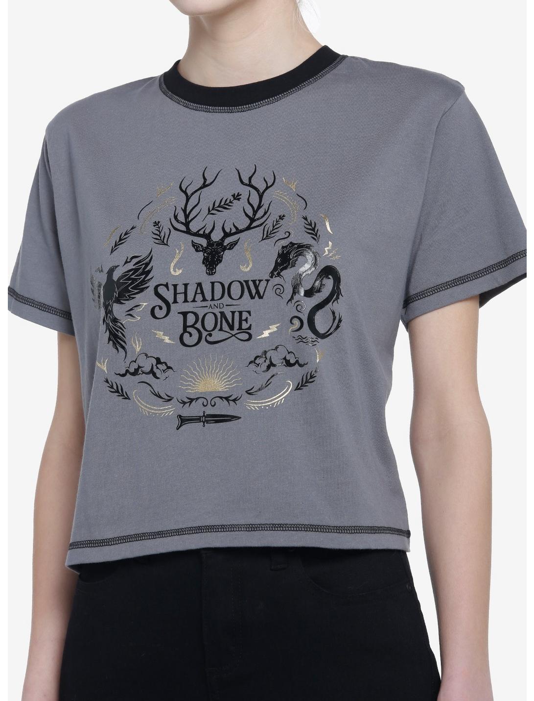 Shadow And Bone Amplifiers Crop T-Shirt, CHARCOAL  BLACK, hi-res