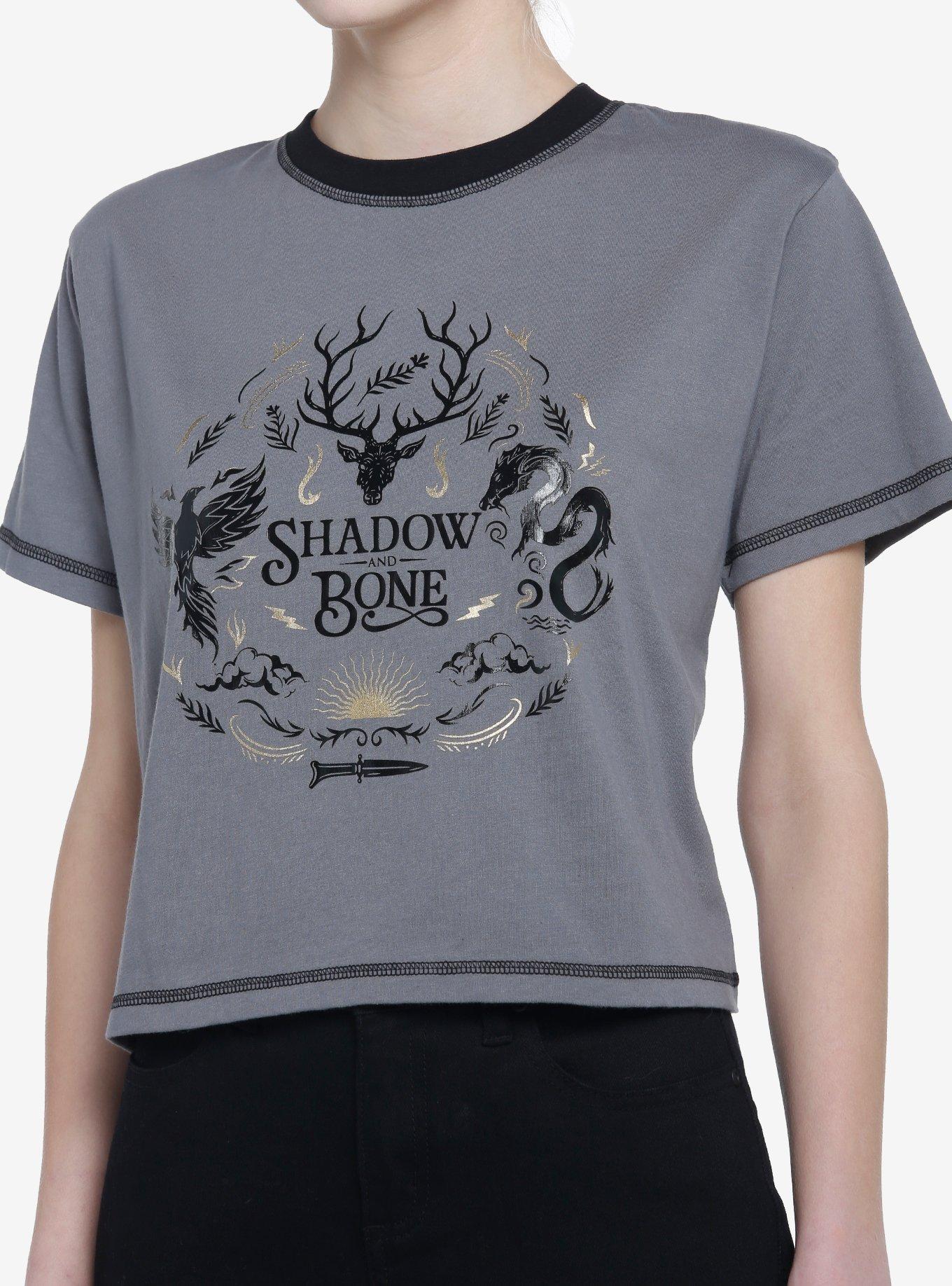 Shadow And Bone Amplifiers Crop T-Shirt, CHARCOAL  BLACK, hi-res