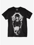 Wednesday Coffin Skull Boyfriend Fit Girls T-Shirt, MULTI, hi-res